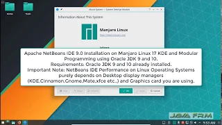 Apache NetBeans IDE 9.0 Installation on Manjaro Linux 17 and Modular Programming using JDK 9 and 10