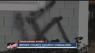 Graffiti, including swastika, found painted on Indiana church