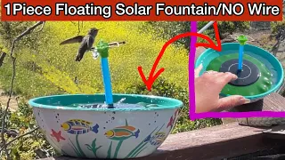 How to Make Hummingbird ENDLESS Water Fountain Bird Bath TIP Solar Powered PORTABLE for Hummingbirds