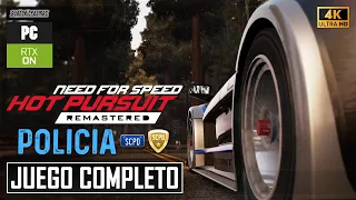 Need for Speed Hot Pursuit Remastered (PC) [4K 60FPS] | Policia - JUEGO COMPLETO | Distinción 🏆