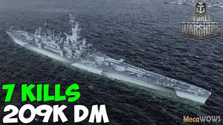World of WarShips | Georgia | 7 KILLS | 209K Damage - Replay Gameplay 4K 60 fps