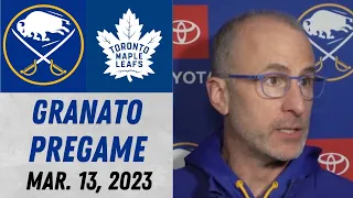 Don Granato Pregame Interview vs Toronto Maple Leafs (3/13/2023)