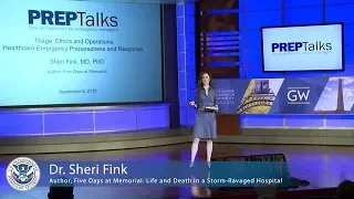 PrepTalks: Dr. Sheri Fink "Healthcare Emergency Preparedness and Response"