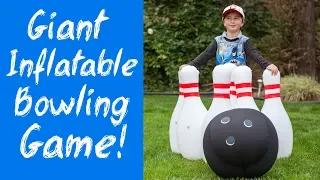 Kids Fun Toys Giant Inflatable Bowling Set Indoor Outdoor Game