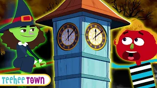 Hickory Dickory Haunted Clock Song | Spooky Scary Skeletons Songs For Kids | Teehee Town