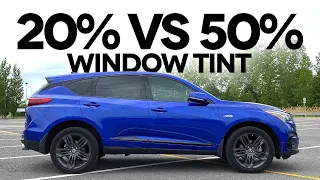 20% vs. 50% Car Window Tint Comparison (on my Acura RDX A-Spec)