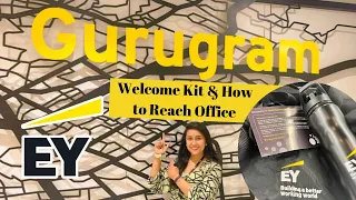 EY GDS Cyberpark, Gurugram || Welcome Kit 2022 and How to Reach Office😍✅ #eygds #welcomekit #big4