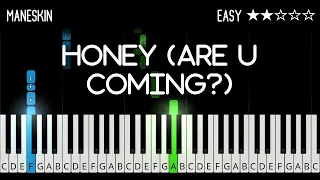 Måneskin - HONEY (ARE U COMING?) - EASY Piano Tutorial