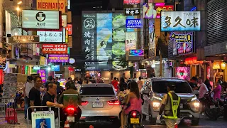 4K Thailand Travel 🇹🇭 Nightlife District in Silom, Bangkok | Surawong Road & Thaniya Street