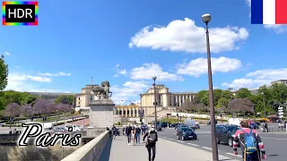 🇫🇷【HDR 4K】Paris Spring Walk - Eiffel Tower Area (May 2021)