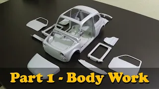 Part 1 - Basic Body Work [1/12 FIAT 500F Scale RC Car Build] SCHH