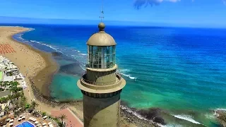 Gran Canaria,  Playa del Inglés,  Canary Islands by Drone