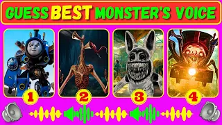 Guess Monster Voice Skibidi Thomas, Siren Head, Zoonomaly, Choo Choo Charles Coffin Dance