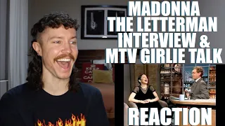 MADONNA - THE LETTERMAN INTERVIEW & MTV GIRLIE TALK SPECIAL REACTION