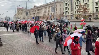 Several Detained Amid Women’s Protest March In Belarus