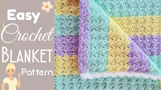 EASIEST CROCHET BABY BLANKET EVER!! 👼 The Sober Granny Baby Blanket 🌸