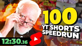 Speedrunning 100 YT Shorts Any% (WORLD RECORD)