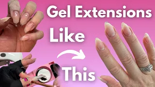 How To Do Builder Gel EXTENSIONS With Paper Forms/ No Tips Needed/ Beginner Friendly