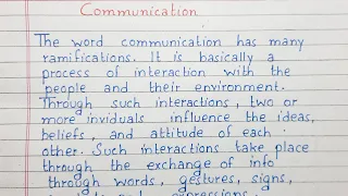 Write an essay on Communication | Essay Writing | English