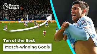 10 of the best LATE MATCH-WINNING GOALS! | Premier League edition