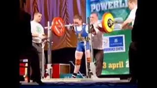 Kristina Alexeeva (RUS) Squats 160-160-160 kg 2014 European Powerlifting Championships