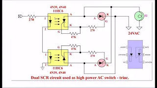 Use Dual SCRs as High Power AC Triac