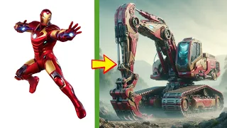 AVENGERS but  EXCAVATOR 💥 All Characters ( Marvel & DC ) SUPERHERO AVENGERS