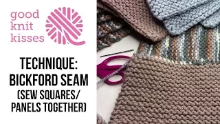 Bickford Seam | Seam or Sew Squares or Panels together (CC) Sew garter