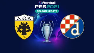 AEK - NTINAMO ΖΑΓΚΡΕΜΠ | Τρίτος Προκριματικός Champions League 2023 | Pes 2021
