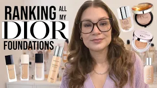 BEST DIOR FOUNDATION || Ranking all my Dior Foundations // 8 total