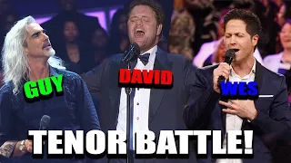 [C5-B5] David Phelps VS Guy Penrod VS Wes Hampton - High Note Tenor Battle! Part 2