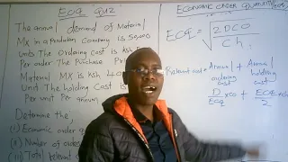 ECONOMIC ORDER QUANTITY EOQ KNEC REVISION