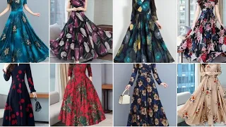 printed 40+ long frock collection| long frock design collection| long frock for summer images|