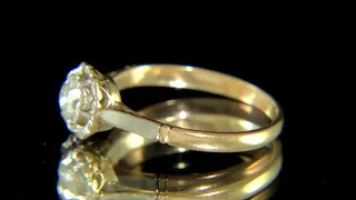 DR047 0.50 Carat Antique Style Solitaire Diamond Engagement Ring