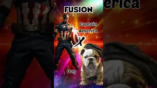 Captain america X Dog : DC & Marvel Characters Merged - AI Generated Fusions #shorts #feedshorts