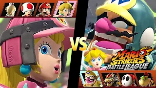 Mario Strikers Battle League Team Peach vs Team Wario at Urban Rooftop