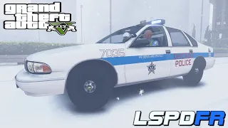 GTA 5 LSPDFR | Chicago 90's Retro Patrol | Snow Storm!! ( #LSPDFR ) NVE