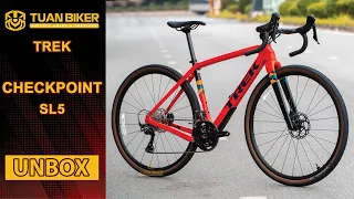 Trek Checkpoint SL 5 Unbox | Gravel bike with carbon frame | TuanBiker