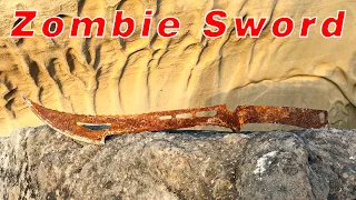 Restoration old very rusty zombi kill sword