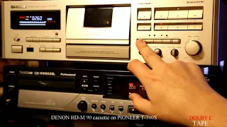 PIONEER T-700S with DENON HD-M 90 cassette (1991-93 year)