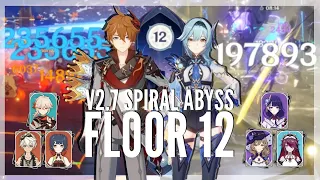 Double Crowned International Childe & C0 Eula Lisa Duo - V2.7 Spiral Abyss Floor 12 Genshin Impact