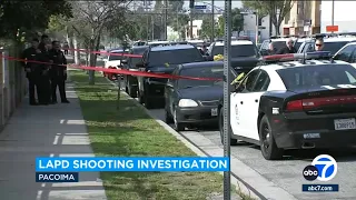 Shots fired at LAPD officers while responding to domestic violence call in Pacoima; 1 injured