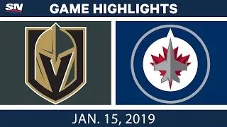 NHL Highlights | Golden Knights vs. Jets - Jan. 15, 2019