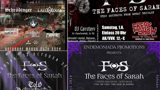 The Faces of Sarah celebrating 25 years in 2024...Gig promo