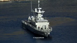 Hellenic Navy Roussen class P71 HS Ritsos deployment in Kastellorizo island.