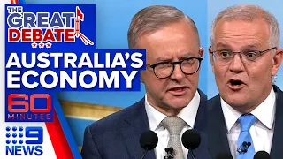 Morrison and Albanese on debt and housing crisis | 2022 Election: Leaders' Debate | 9 News Australia