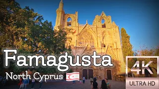 Amazing 4K walking tour around Famagusta Walled City in summer 2023!