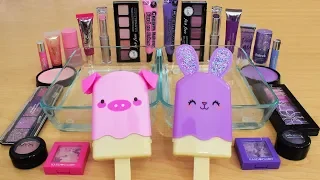 Pink vs Purple - Mixing Makeup Eyeshadow Into Slime Special Series 194 Satisfying Slime Video