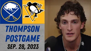 Tage Thompson Postgame Interview vs Pittsburgh Penguins (9/28/2023)