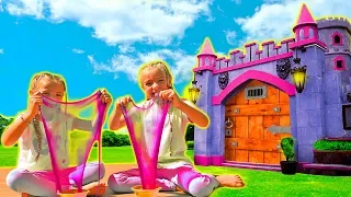 Las Ratitas hacen slime jugando en un castillo!!